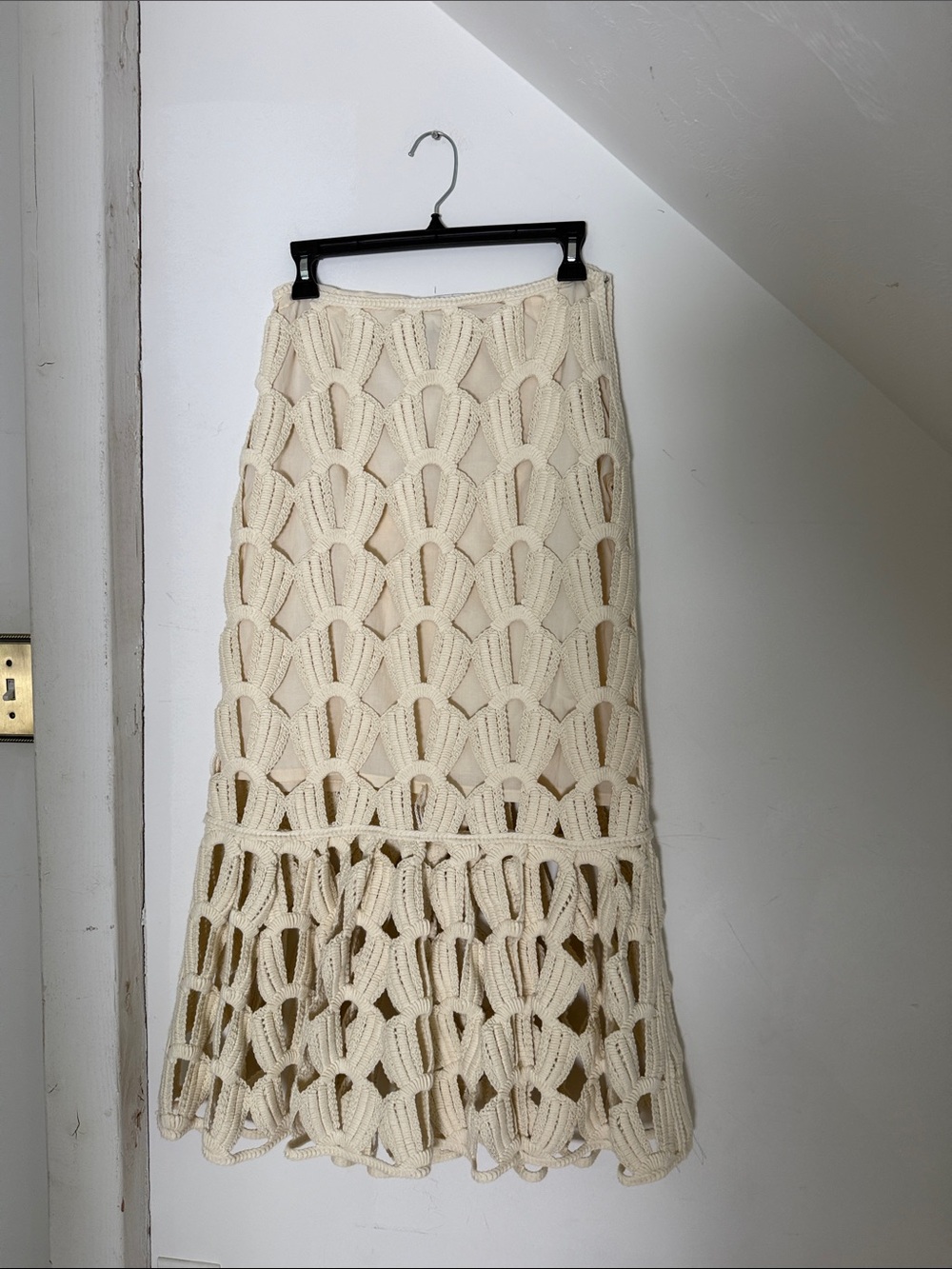 H&M Crochet Maxi Skirt in Cream - Picture 3 of 7